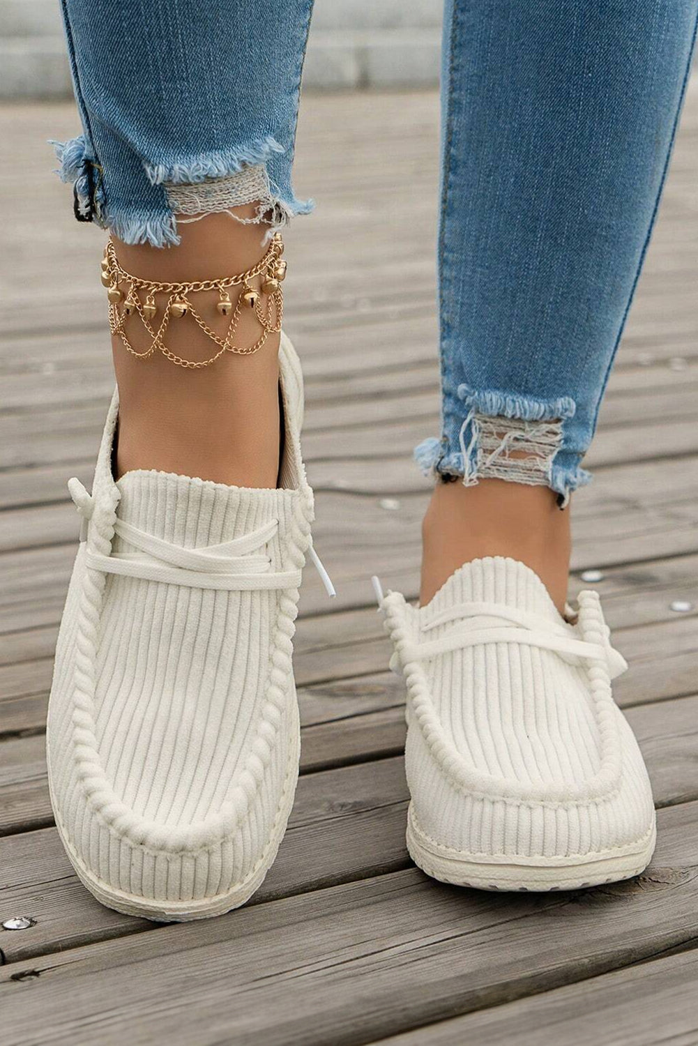 Vita ribbed slip-on shoes