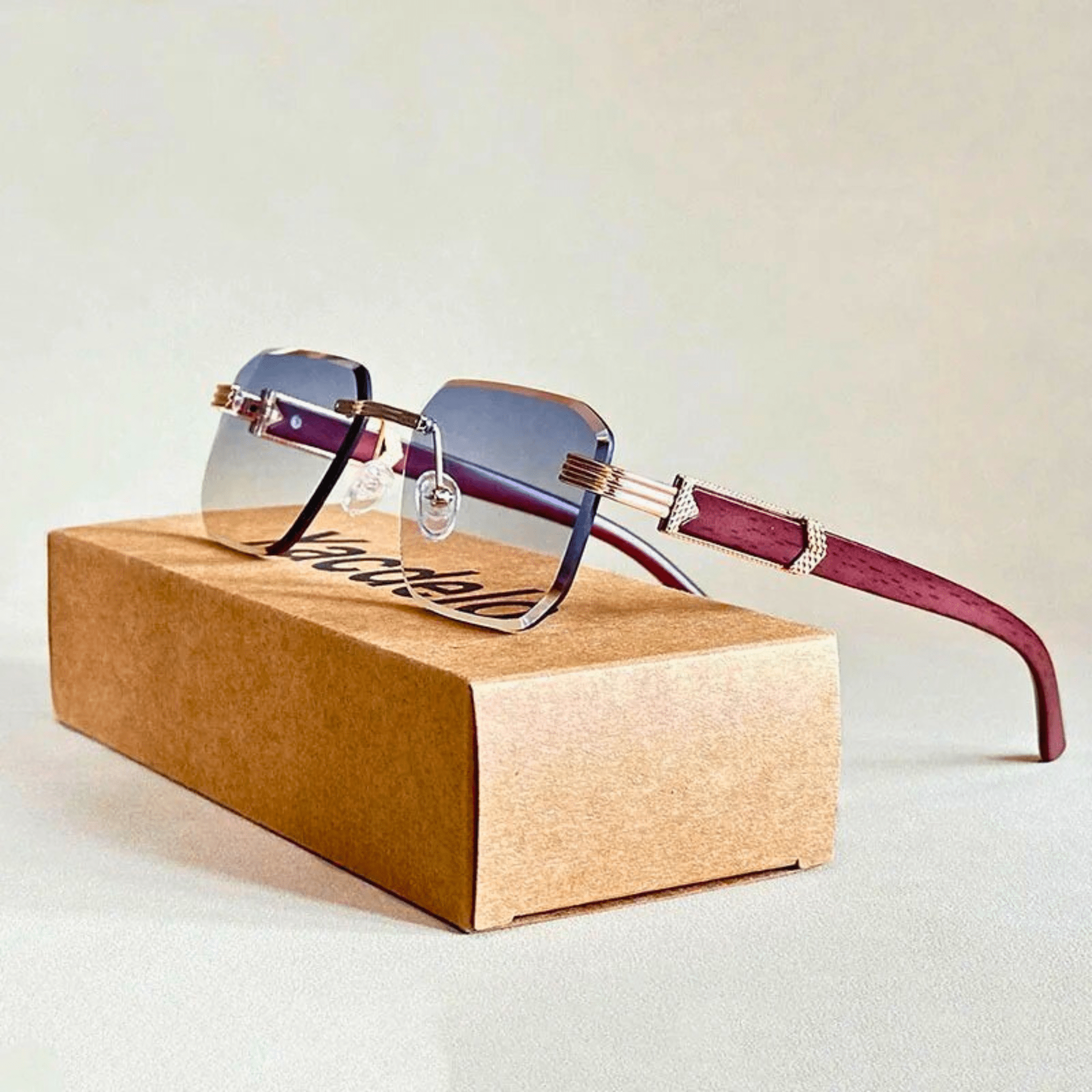 Véloir Rimless Wooden Shades