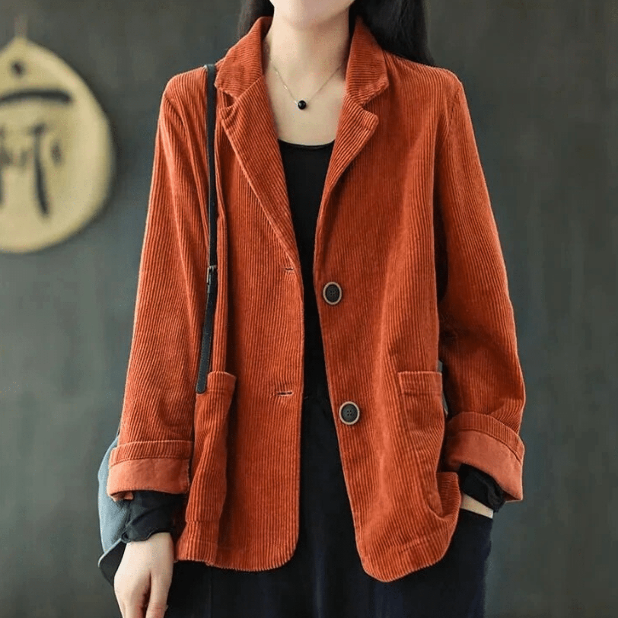 VivaBelle Corduroy Blazer