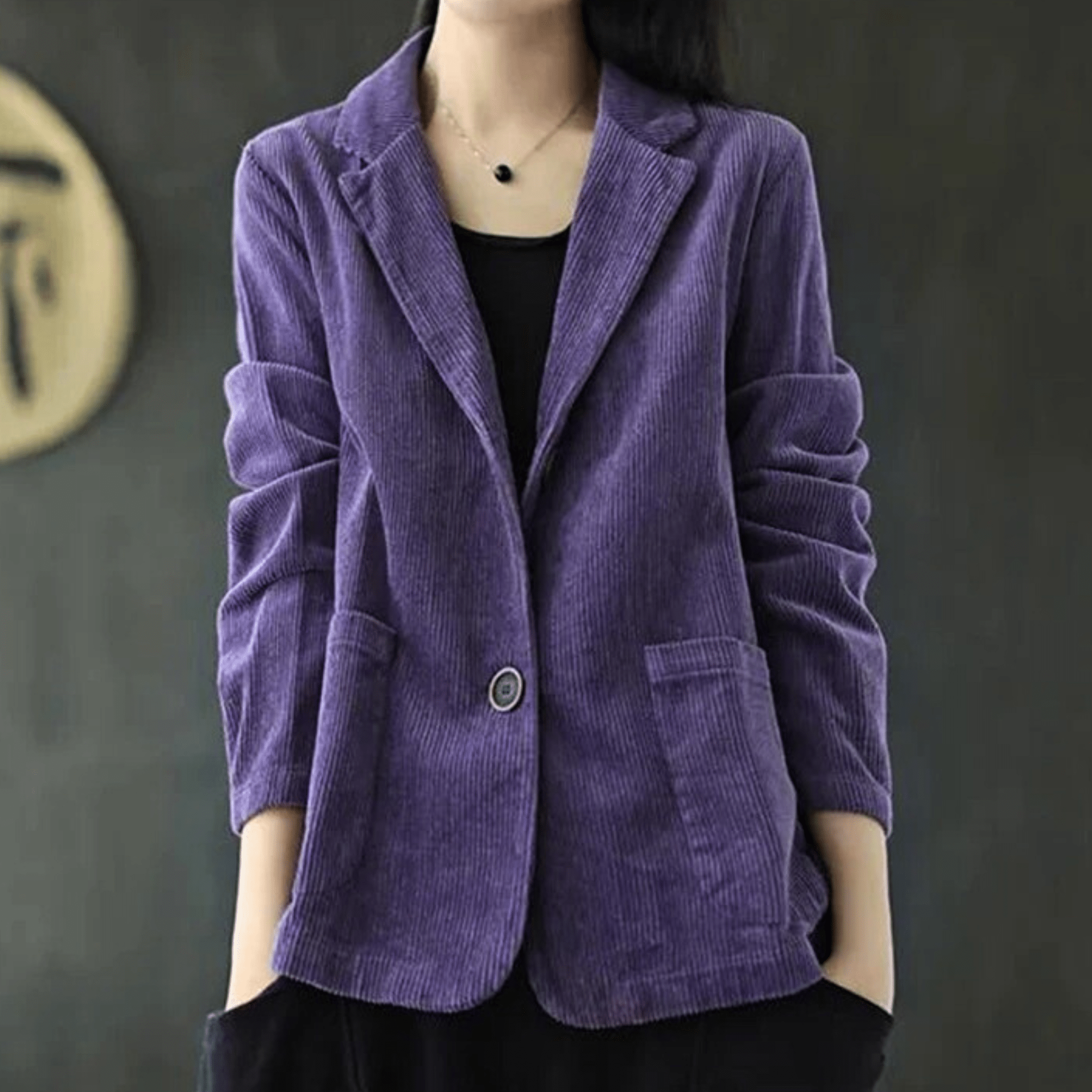 VivaBelle Corduroy Blazer