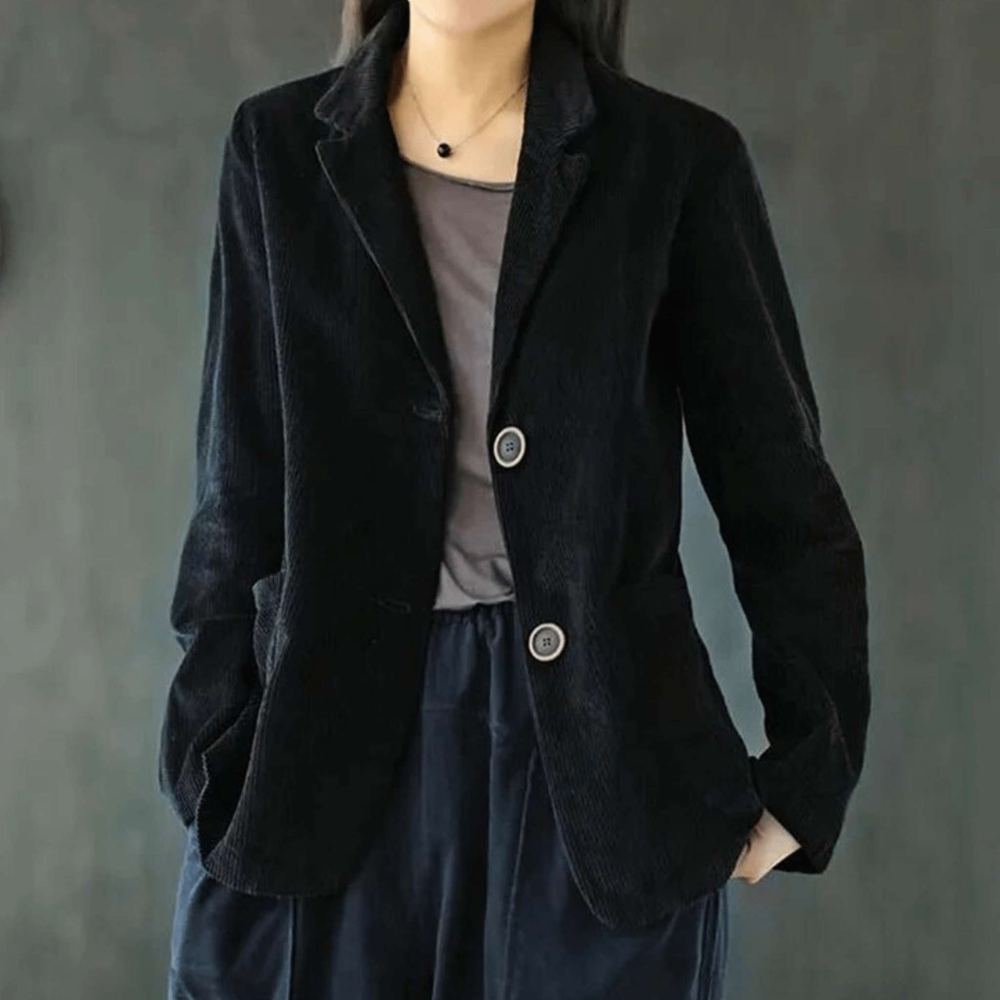 VivaBelle Corduroy Blazer