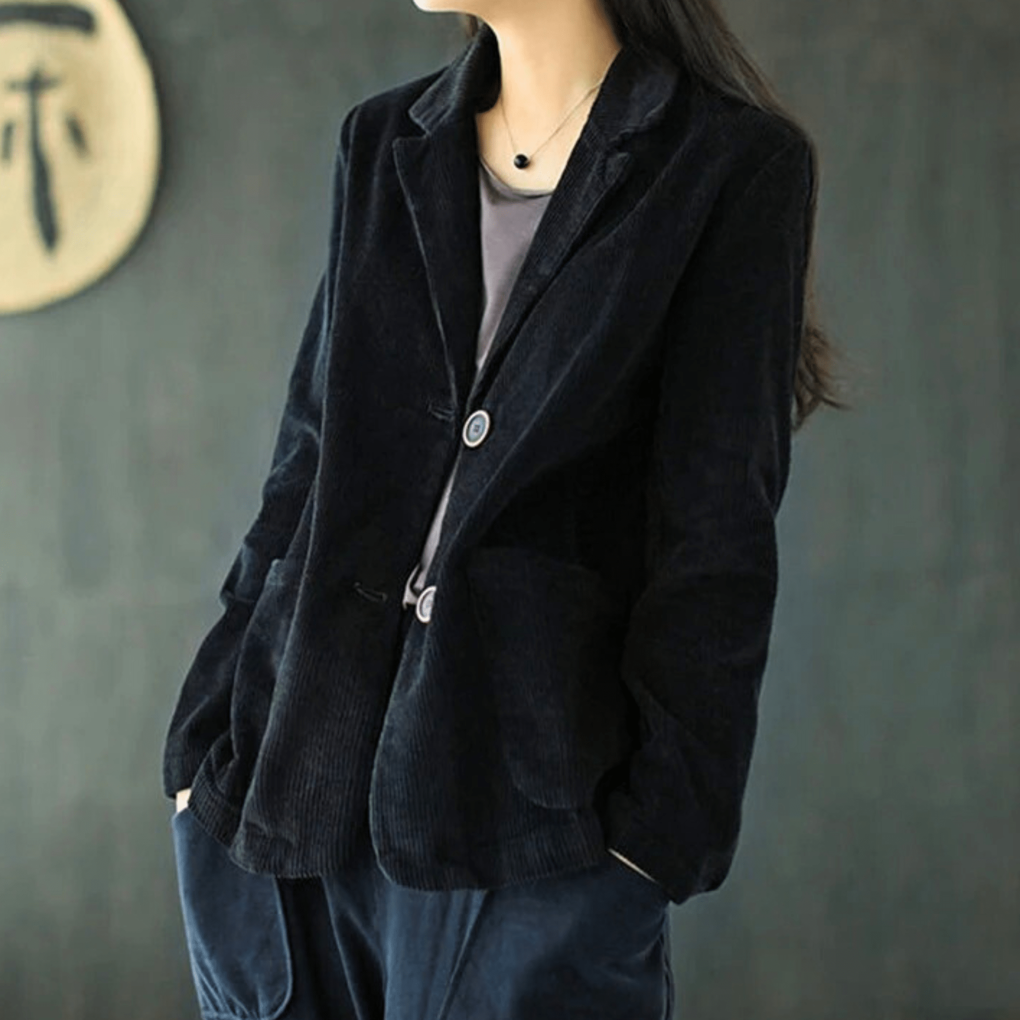 VivaBelle Corduroy Blazer