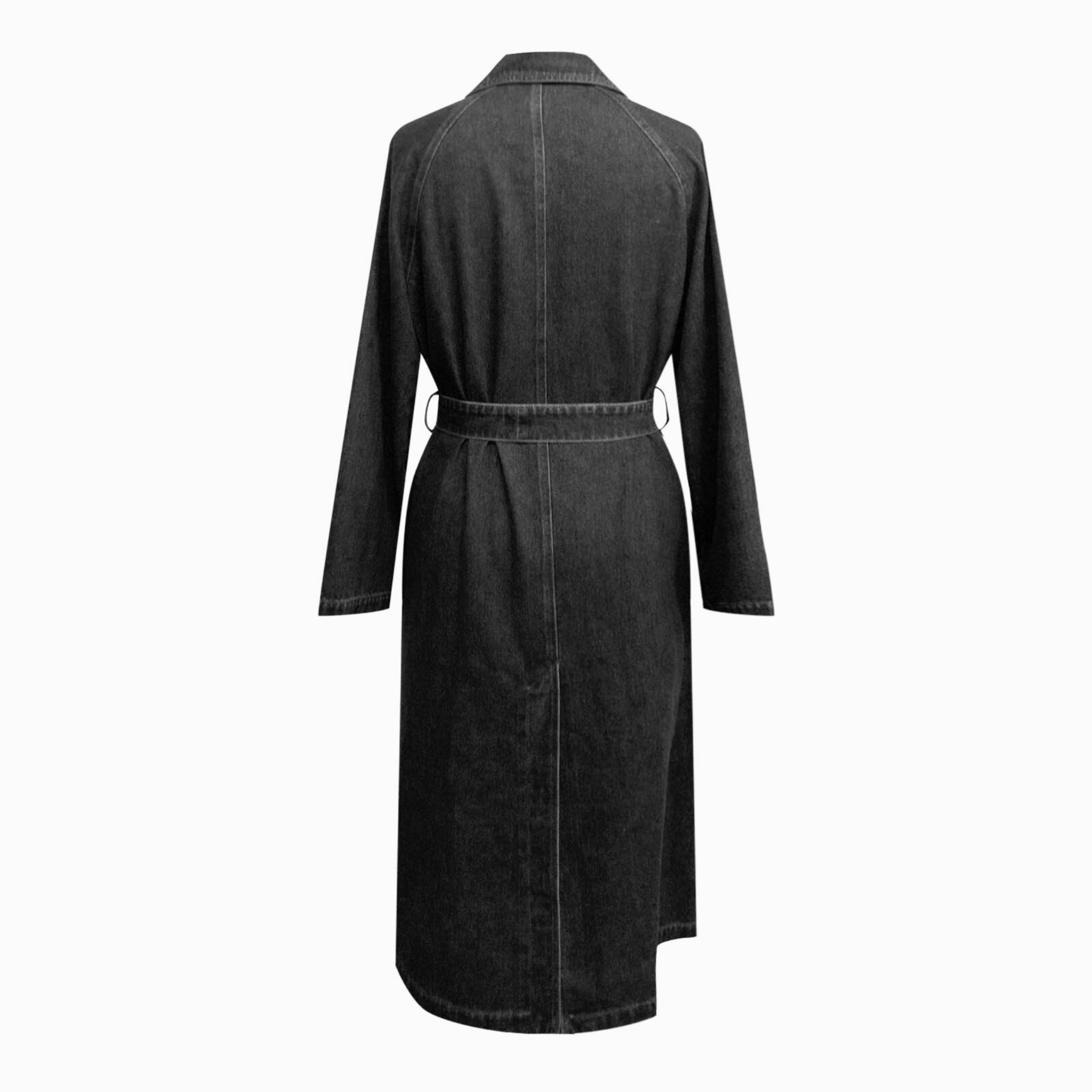 VivaBelle Denim Trench Coat
