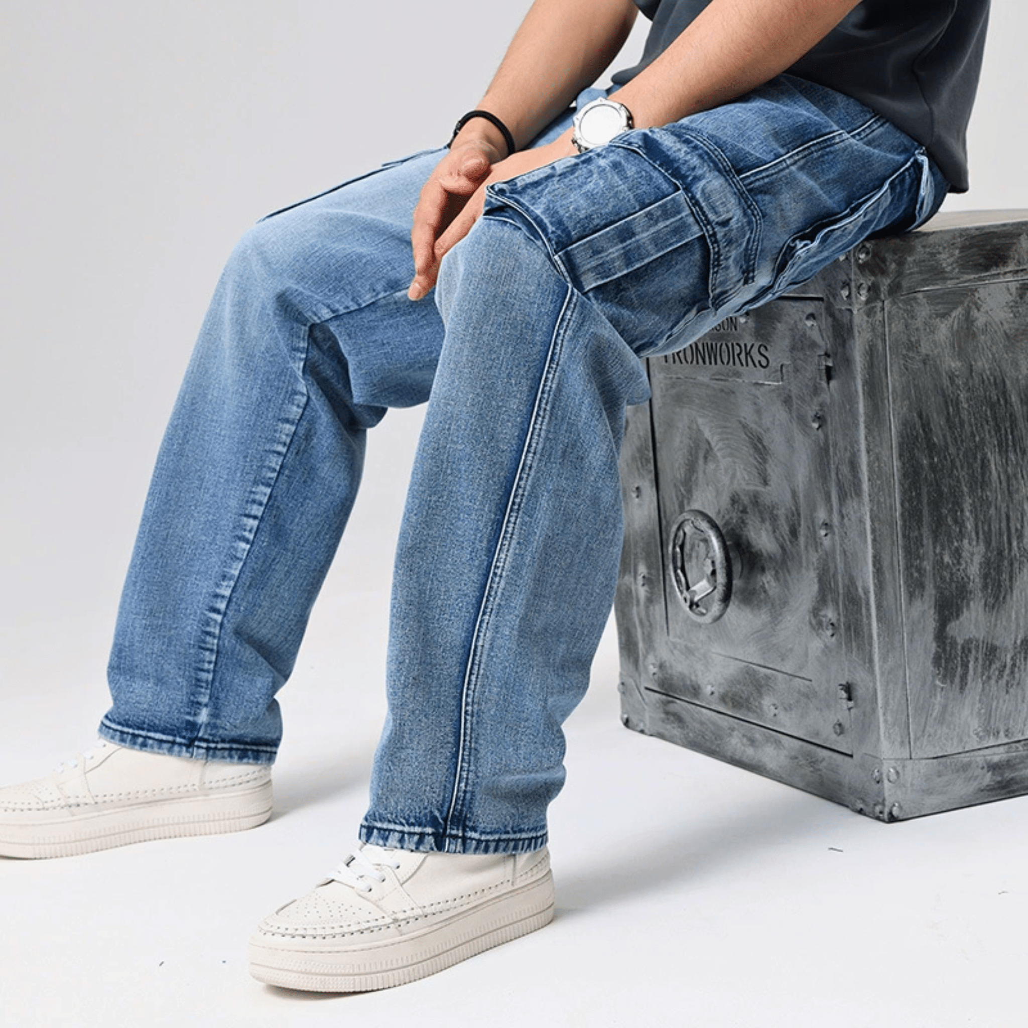 Cargo Denim Pants