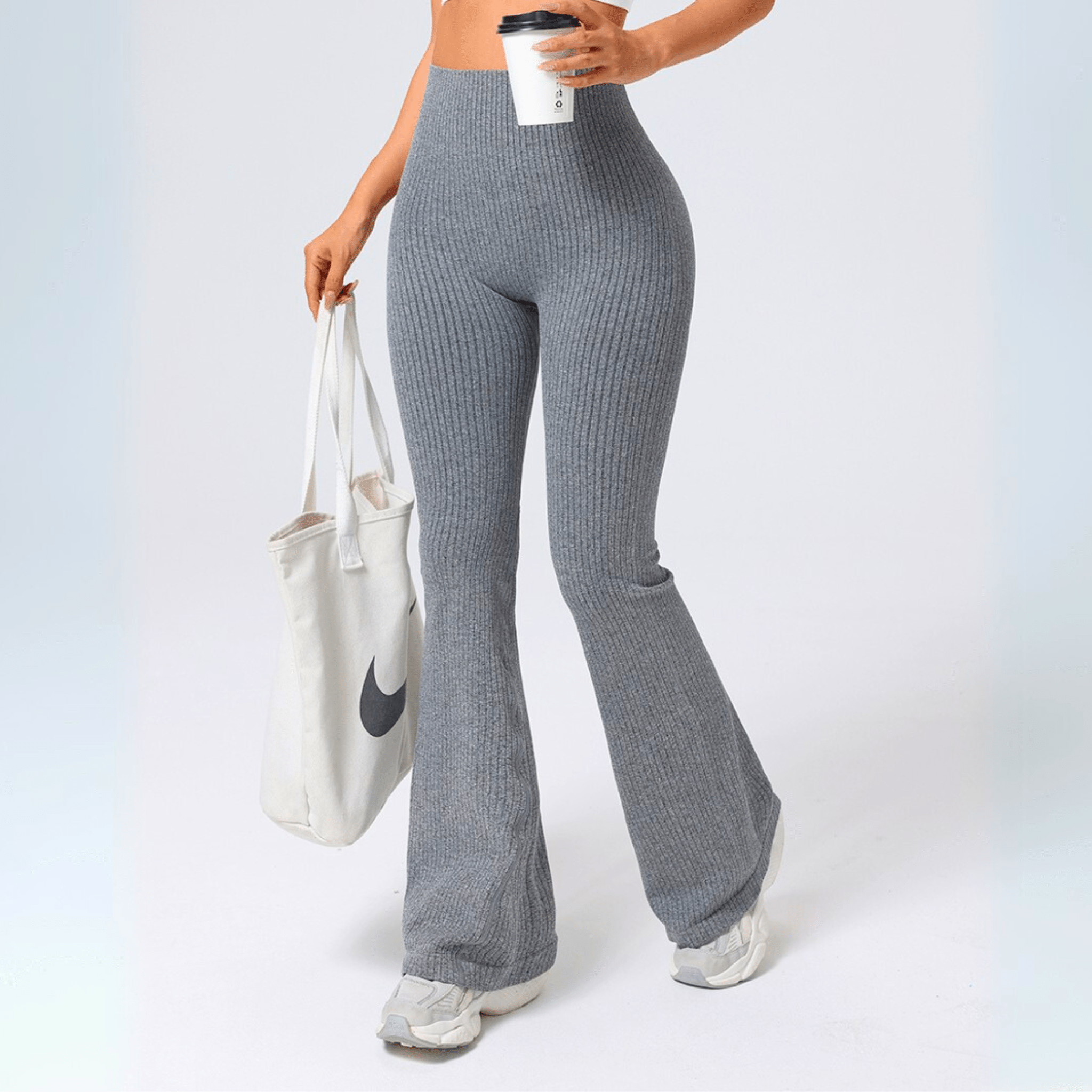 High-Waist Flared Yoga Pants
