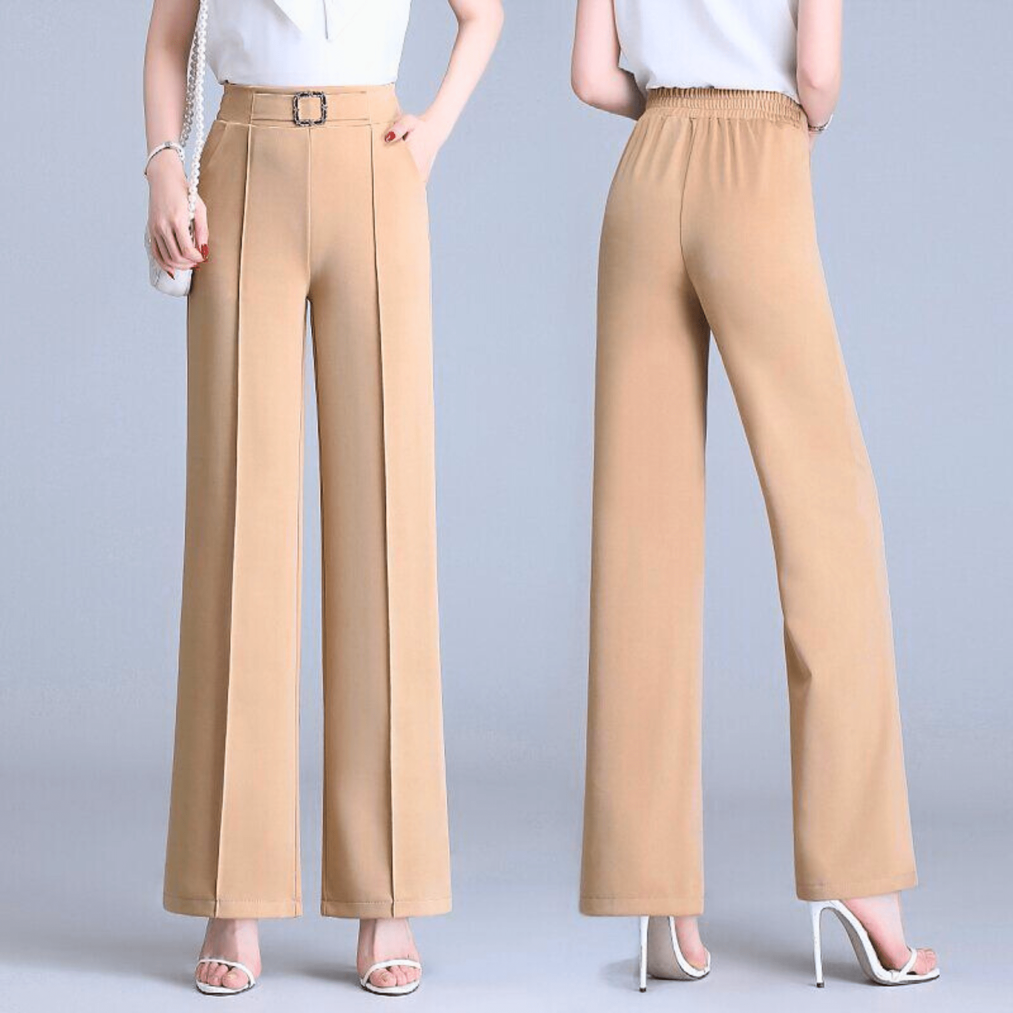 Ice Silk High-Waist Pants