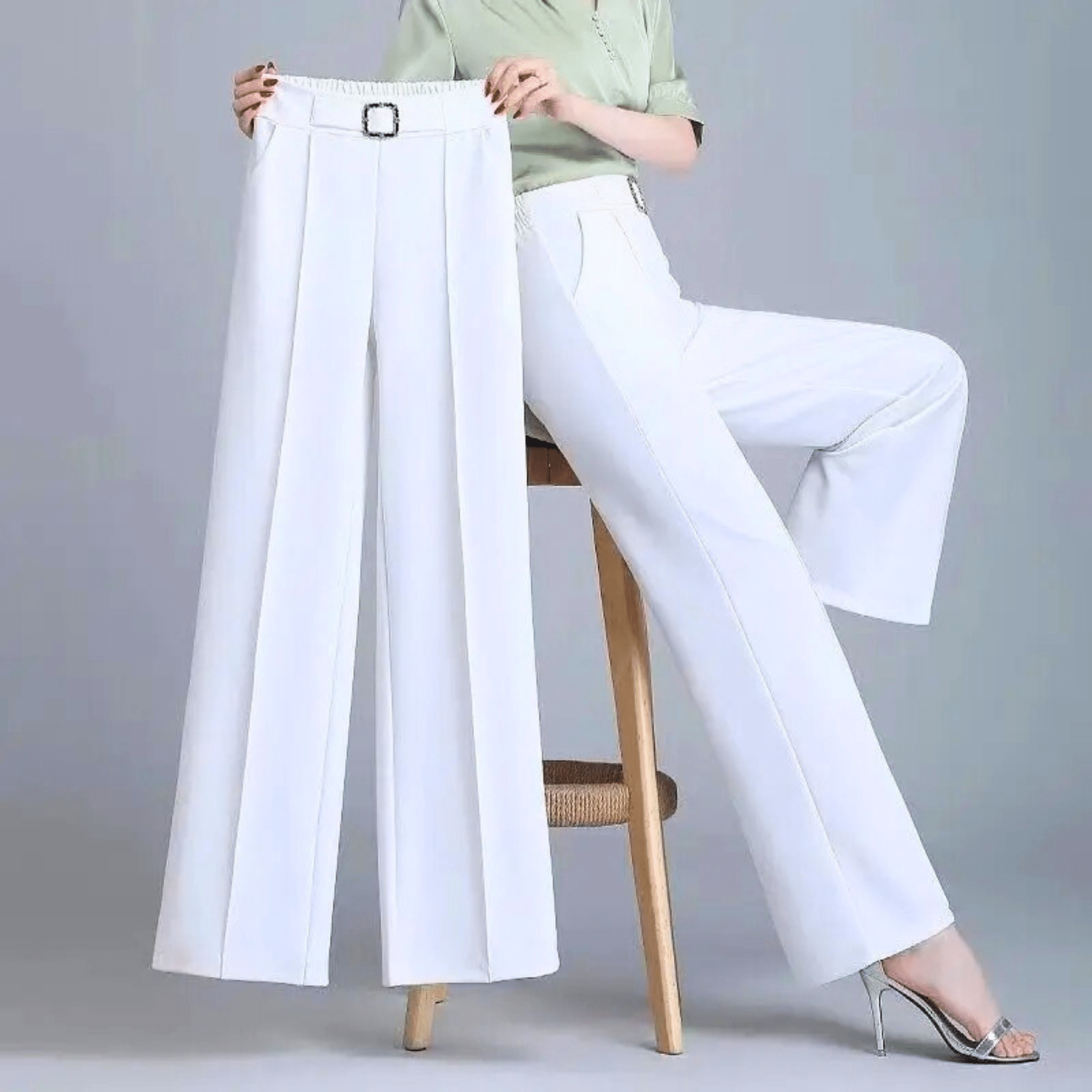 Ice Silk High-Waist Pants