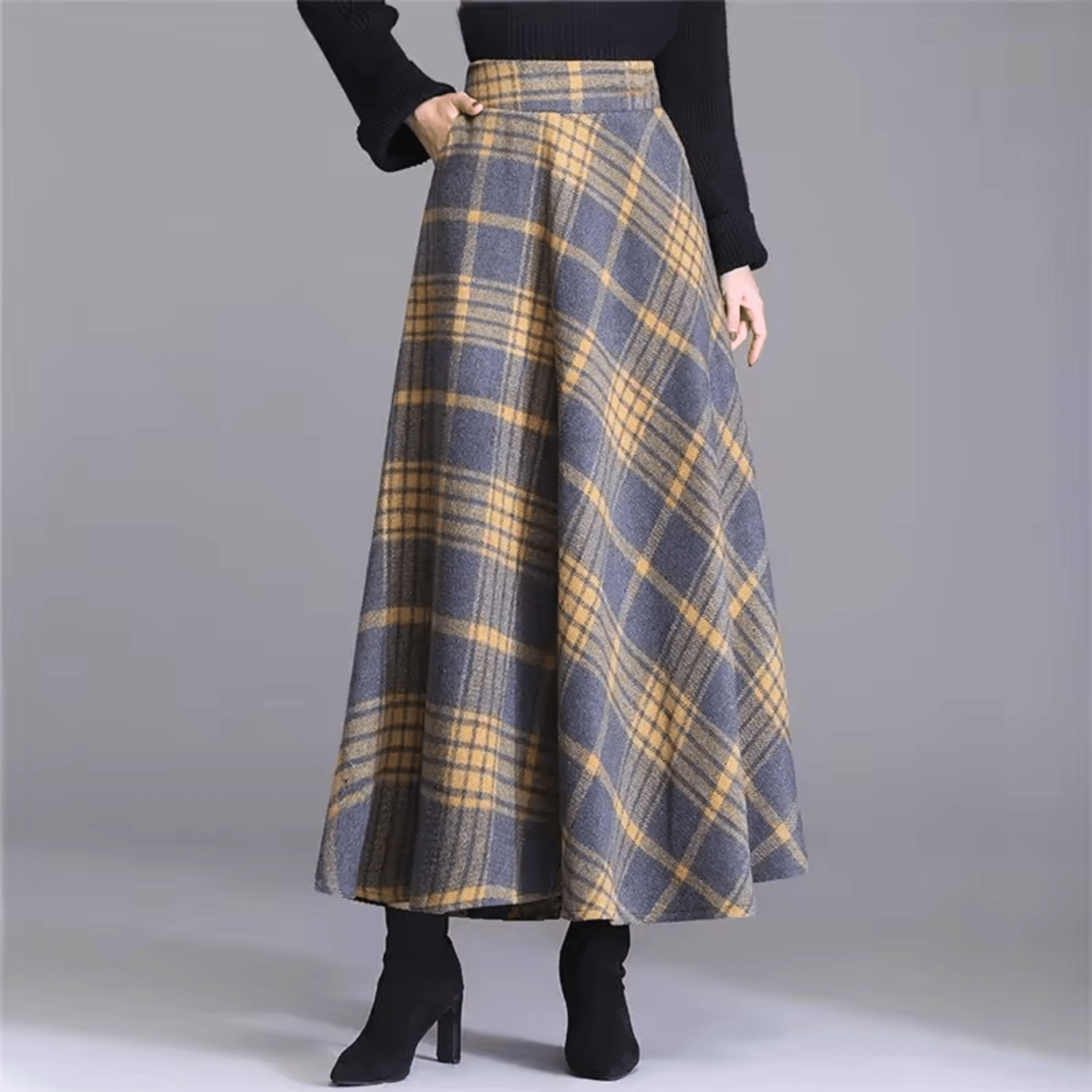 The Aurelle Plaid Skirt