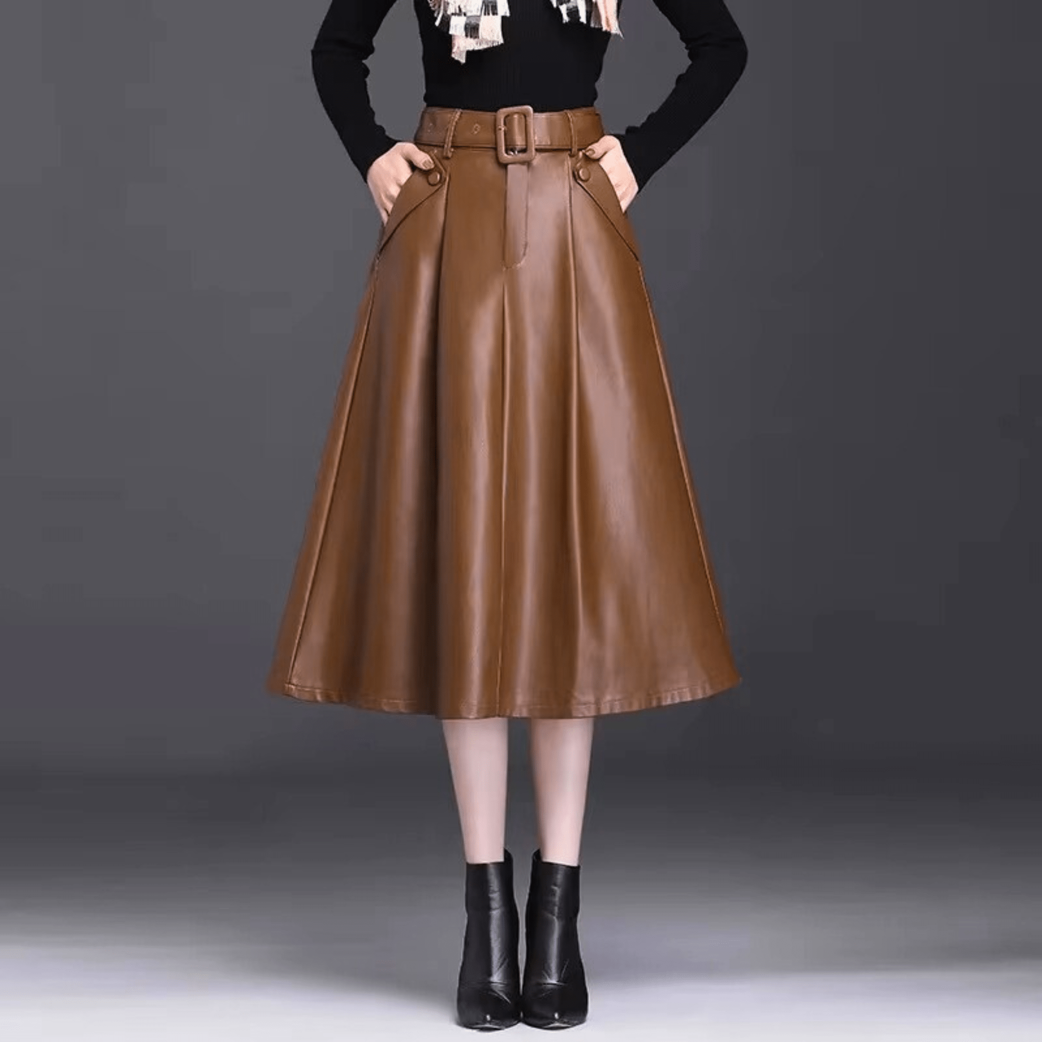 The Marvelle Leather Skirt