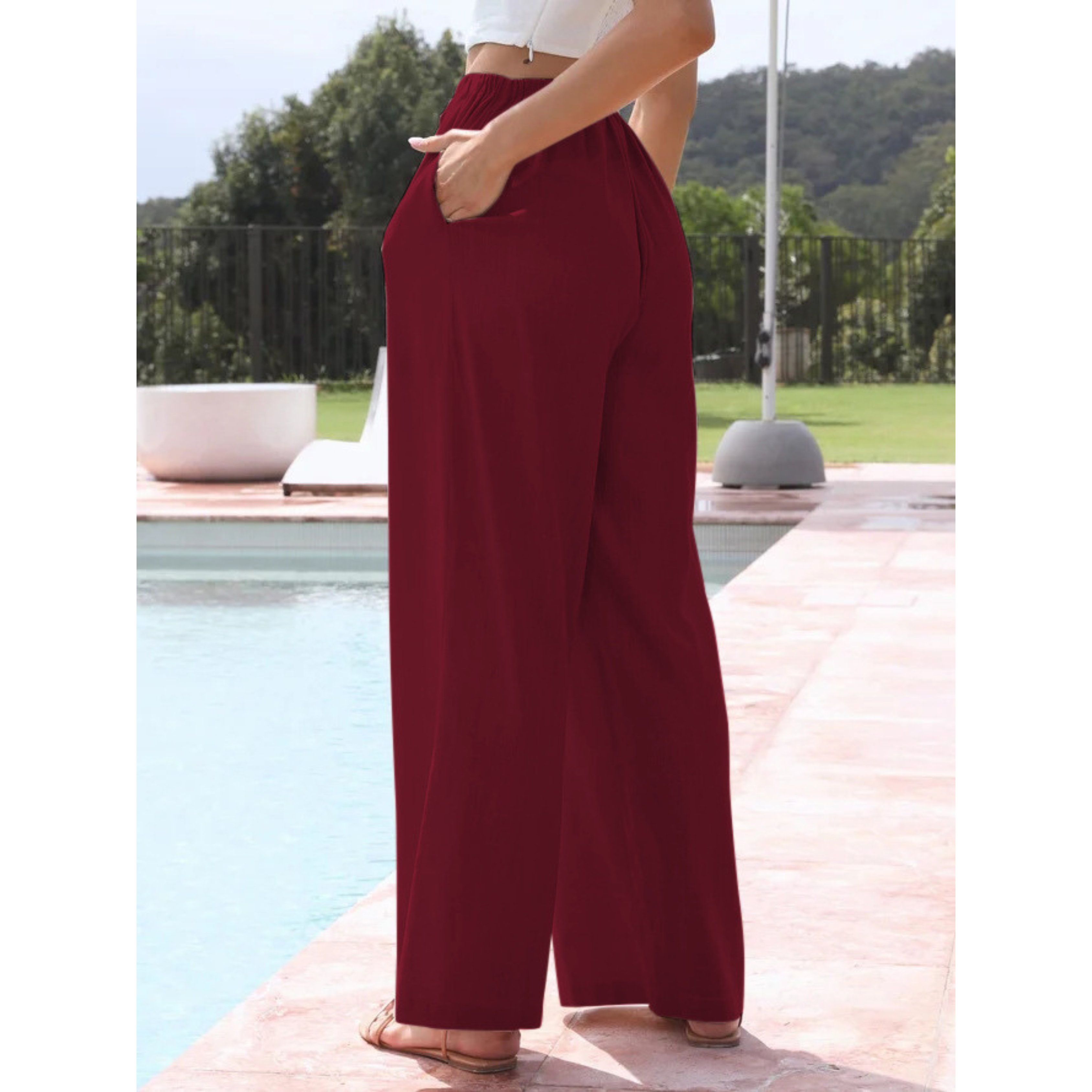 VIRENA™ – Relaxed Lightweight Wide Leg Summer Trousers