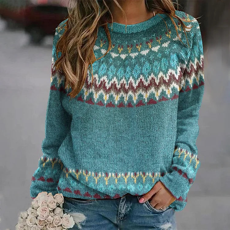 FINLEY™ | Boho Wave Knit Sweater