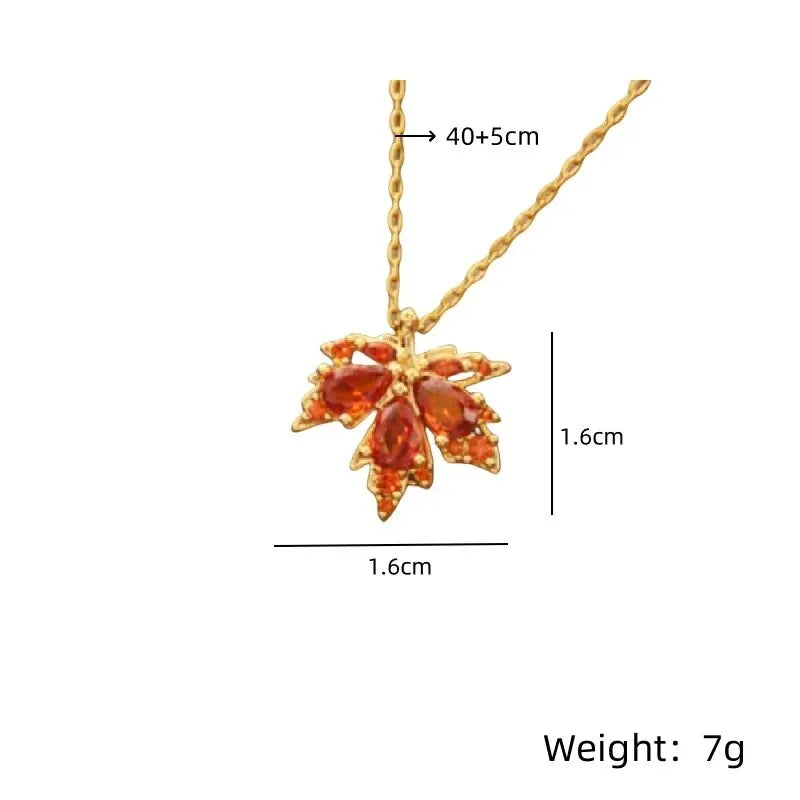 Leaf & Snow Necklace