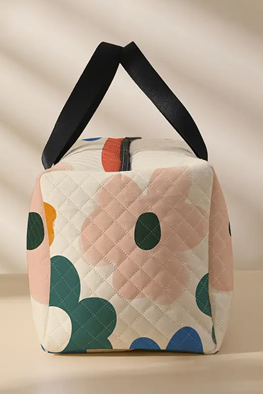 Quilted Floral Duffel Bag