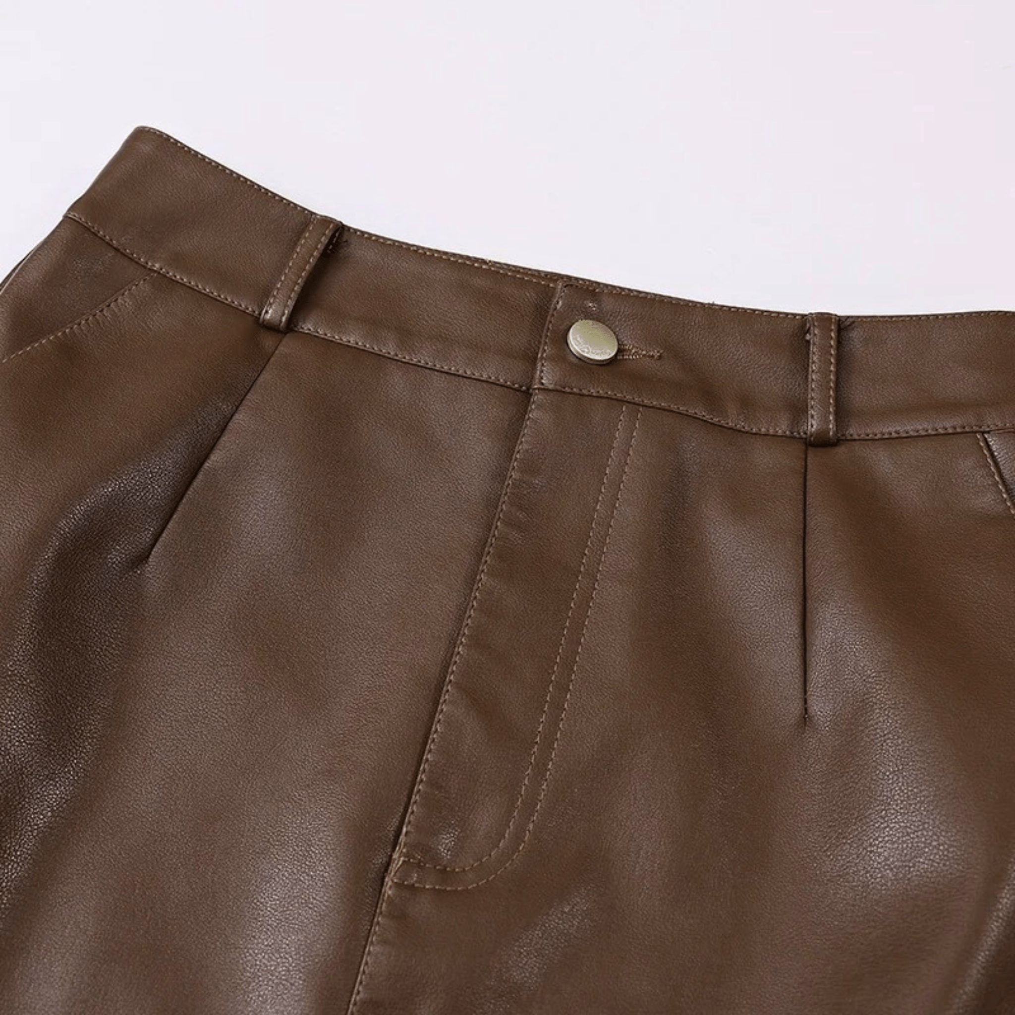 Liora High-Waist Leather Skirt