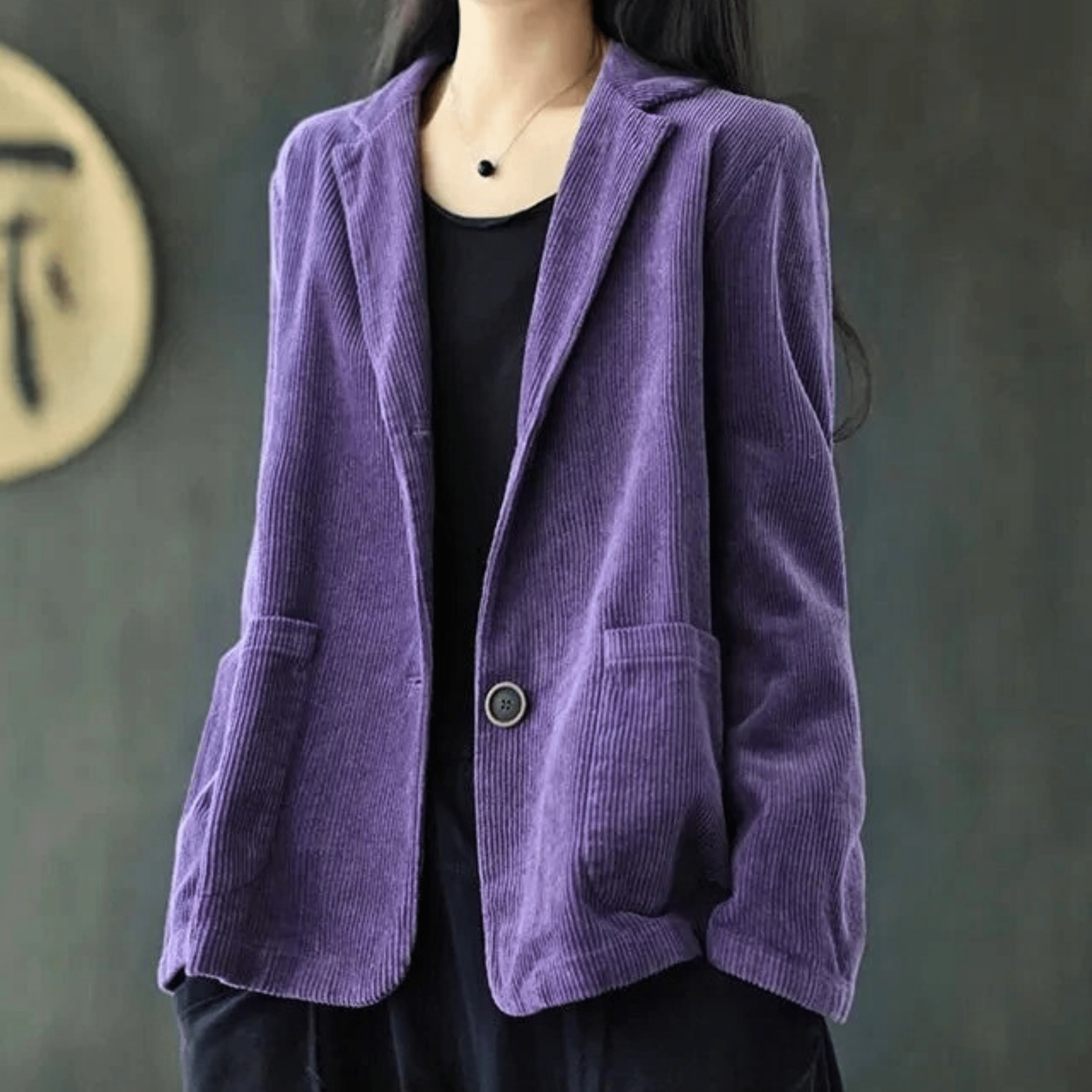 VivaBelle Corduroy Blazer