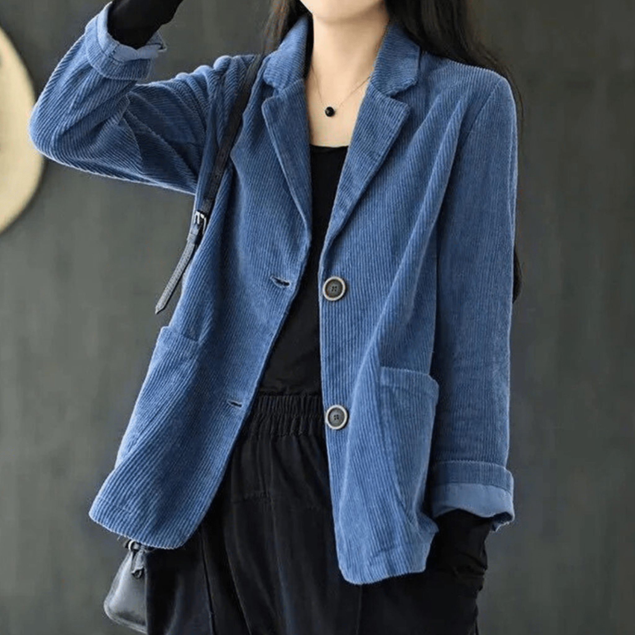VivaBelle Corduroy Blazer