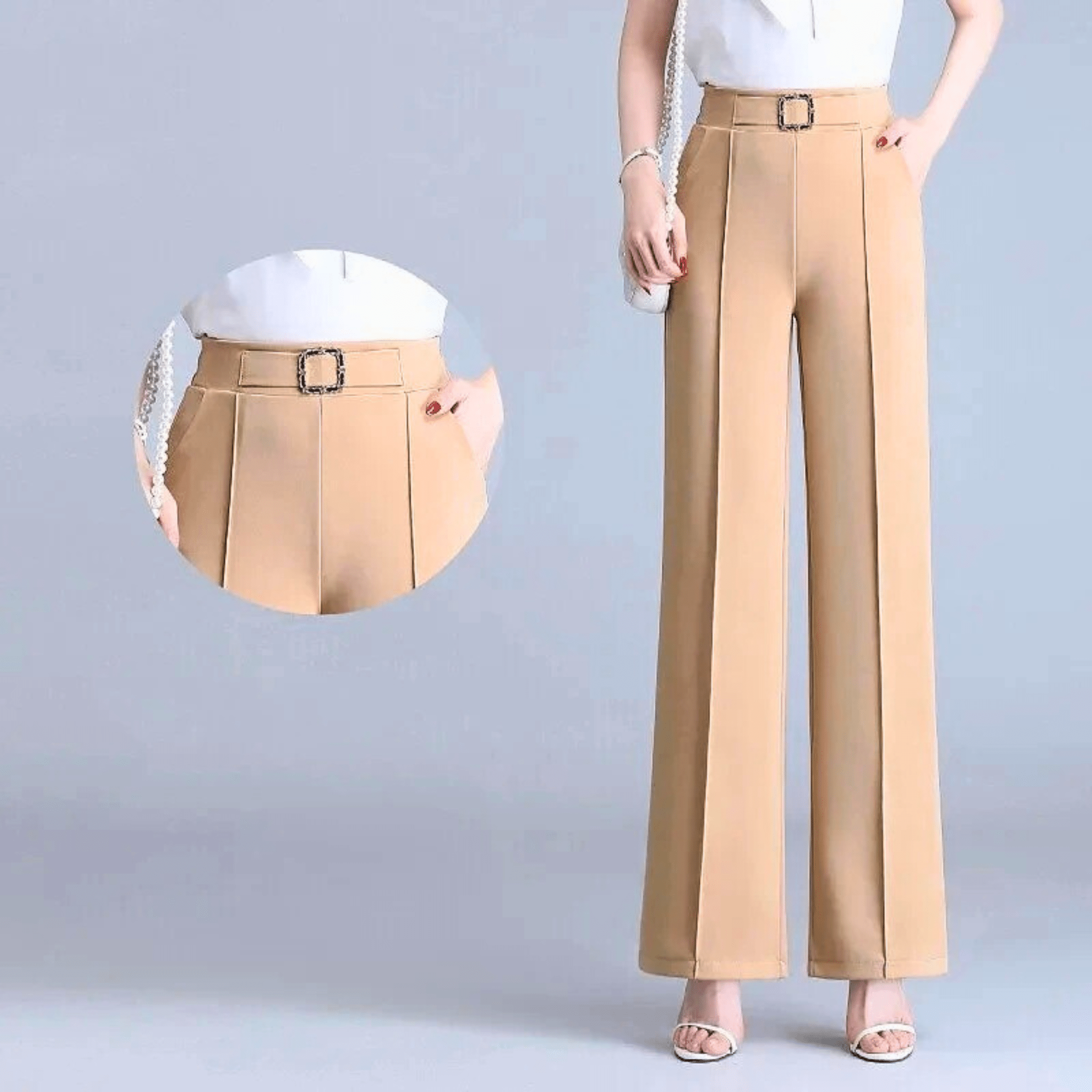 Ice Silk High-Waist Pants