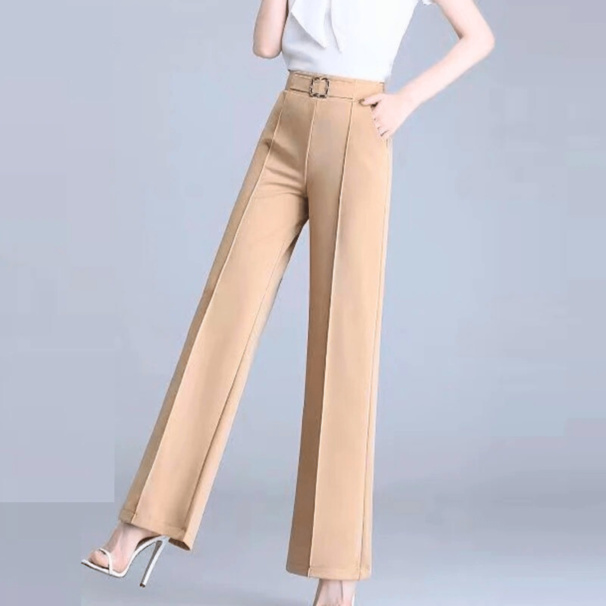 Ice Silk High-Waist Pants