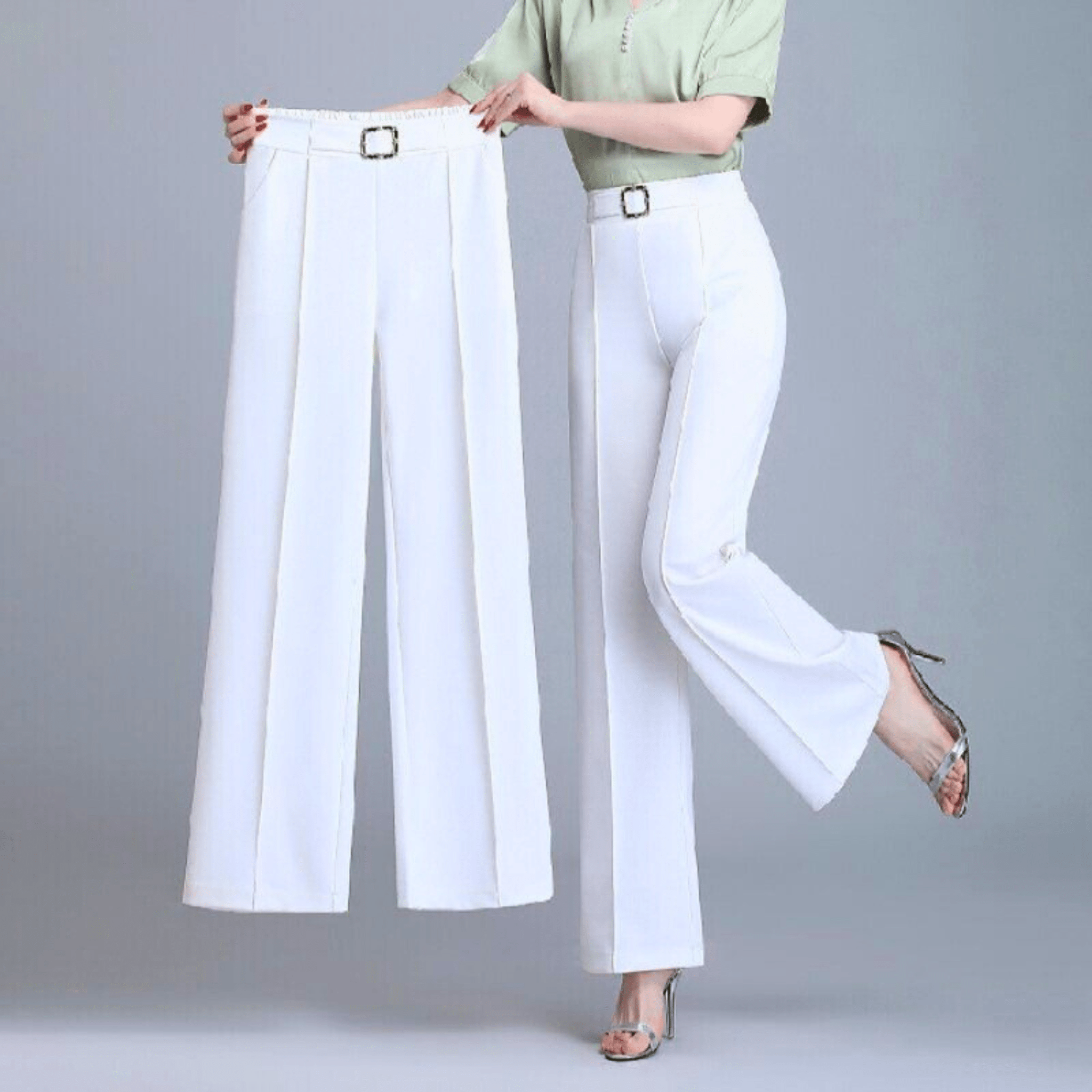 Ice Silk High-Waist Pants