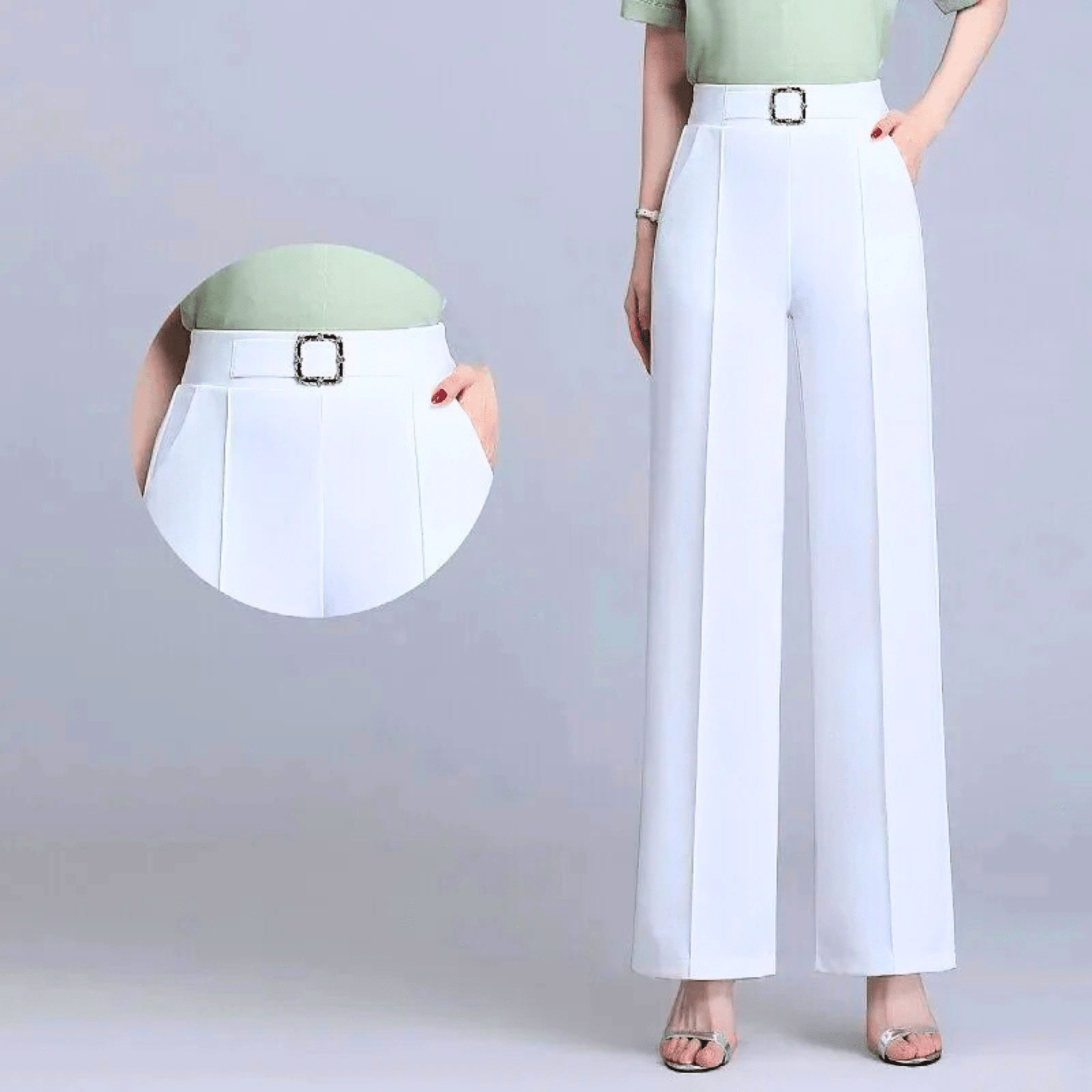 Ice Silk High-Waist Pants