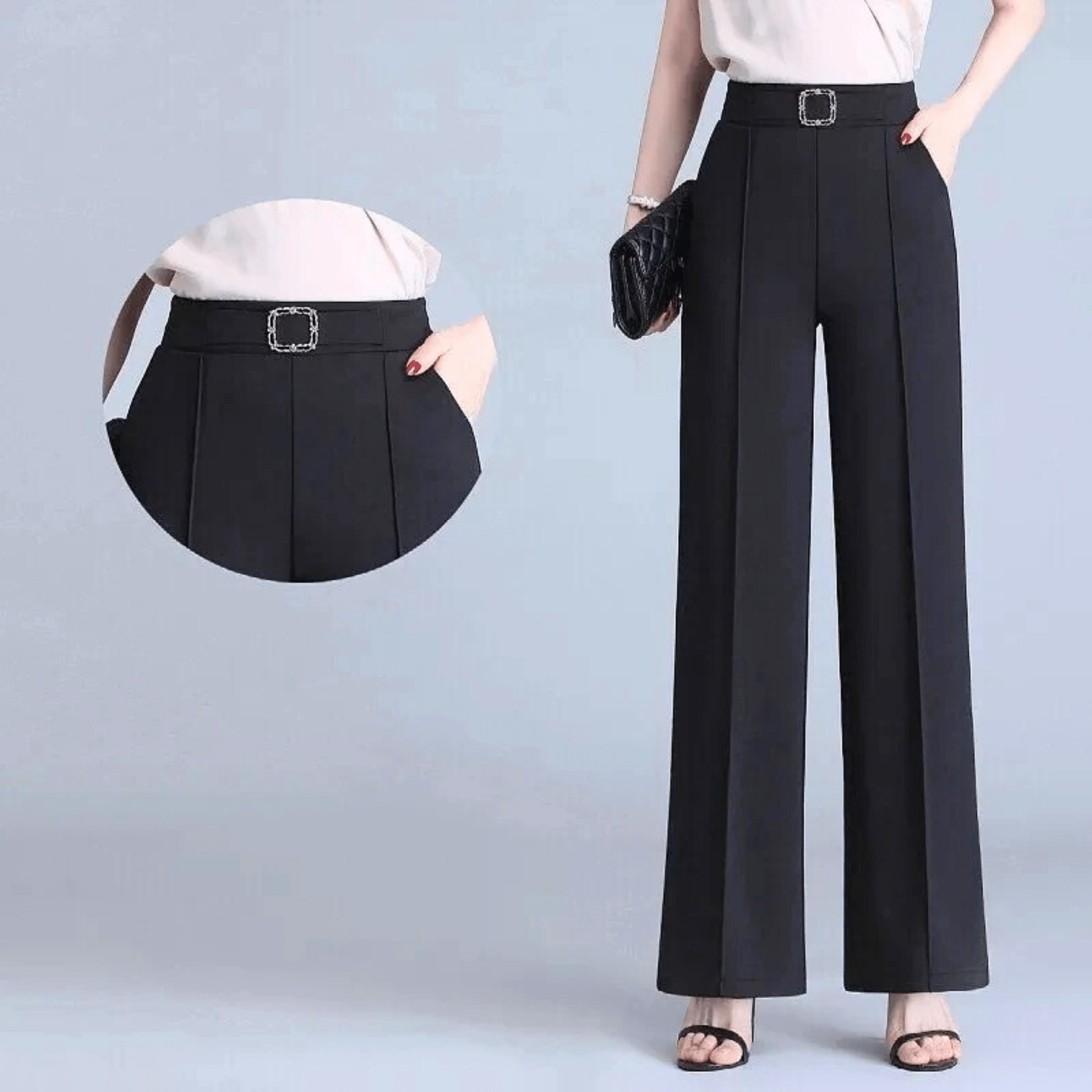 Ice Silk High-Waist Pants