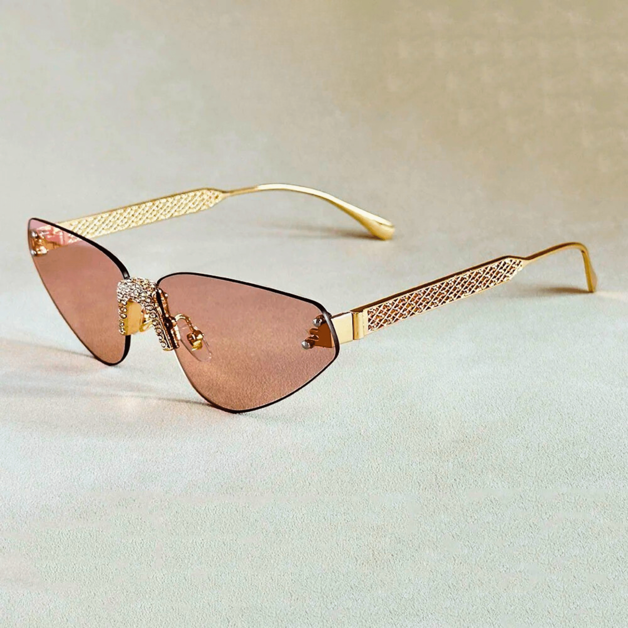 Rimless Cat Eye Shades