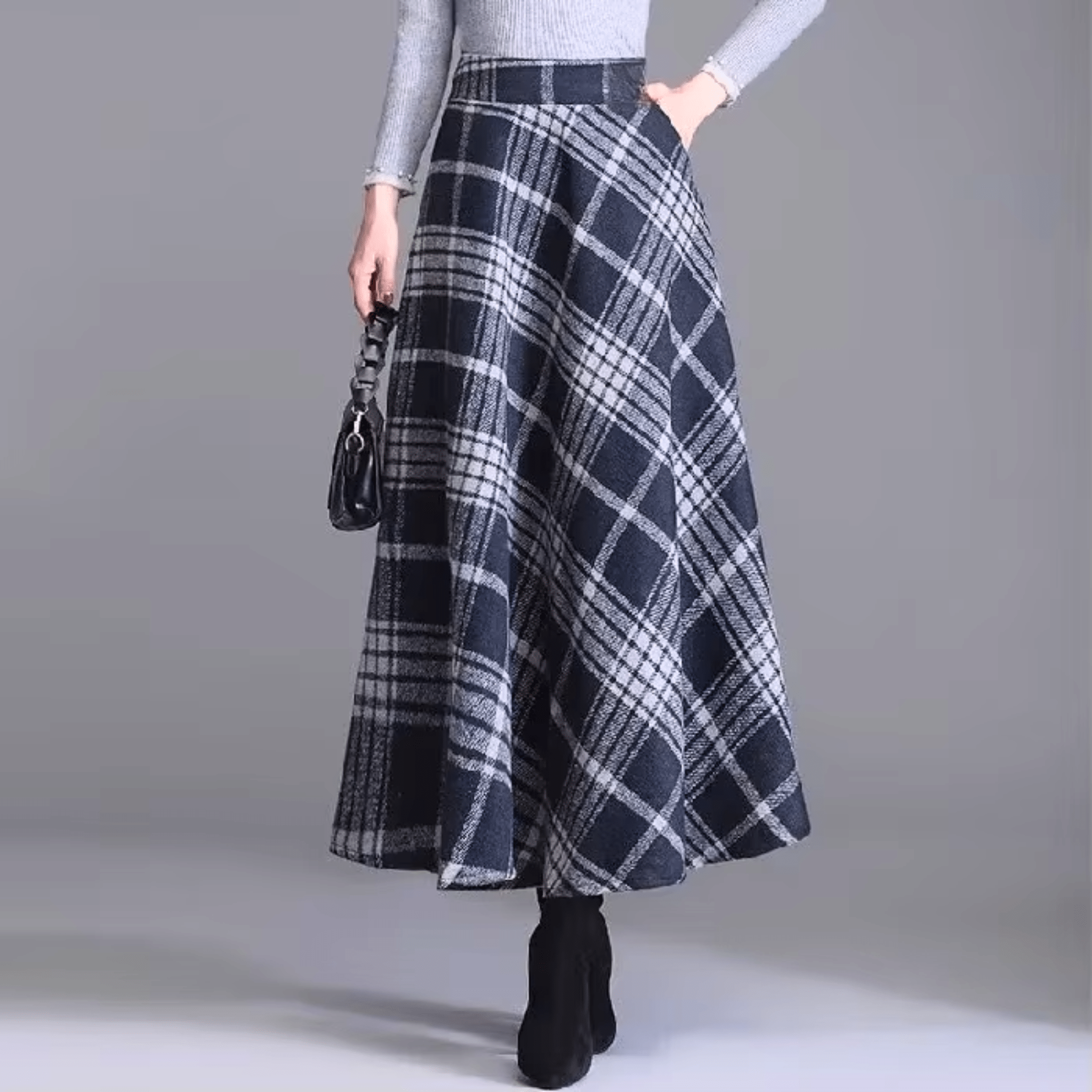 The Aurelle Plaid Skirt