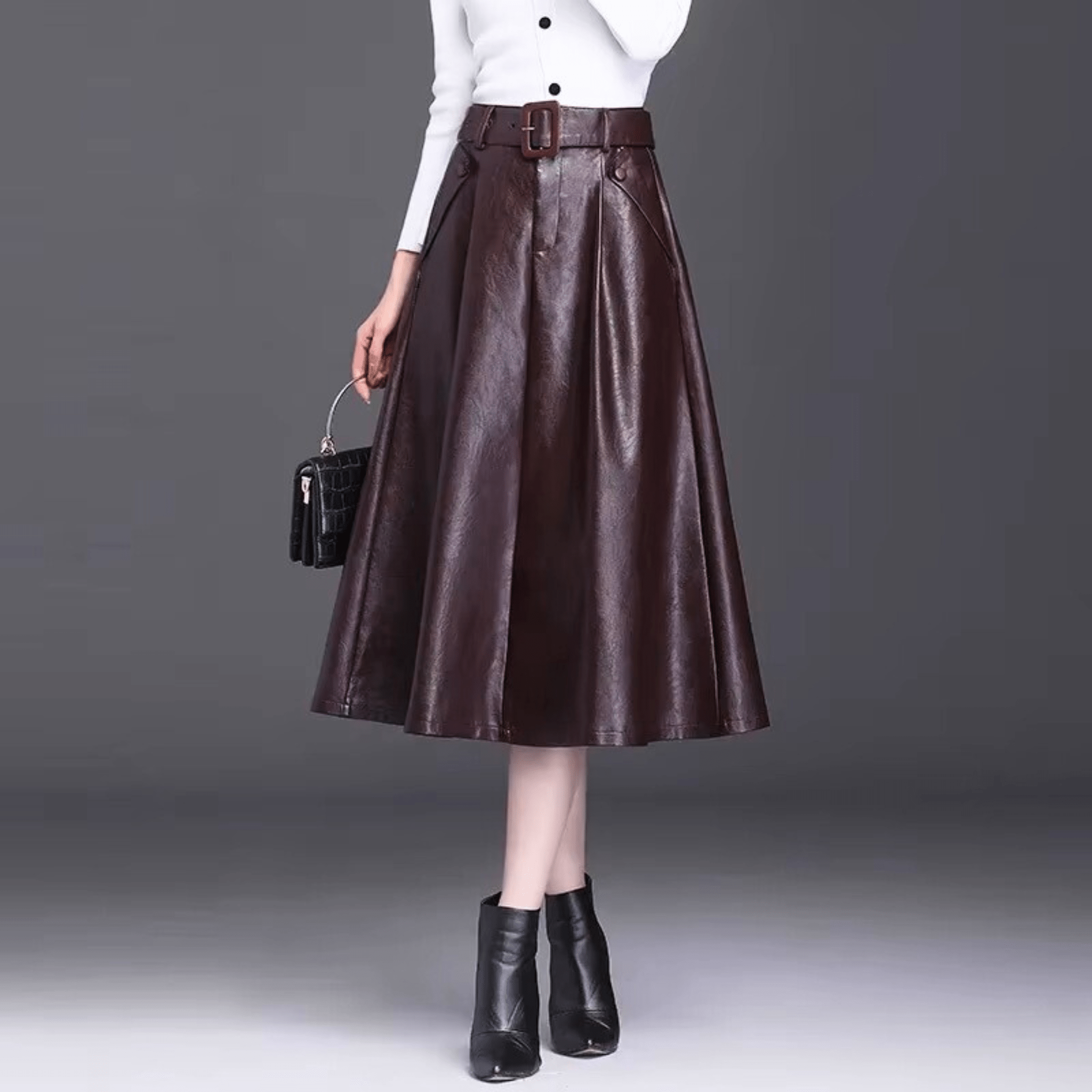 The Marvelle Leather Skirt