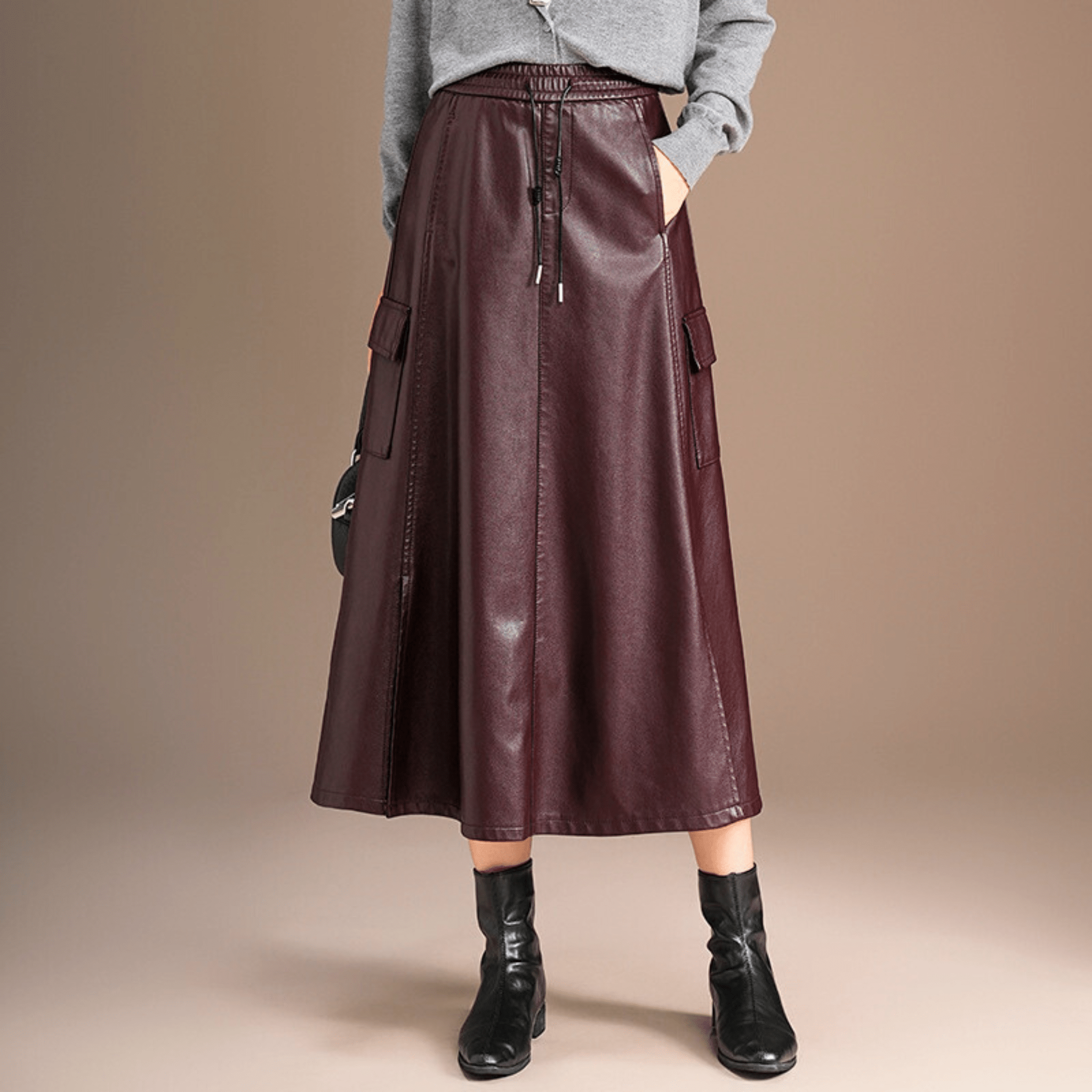 The Vionne Leather Skirt